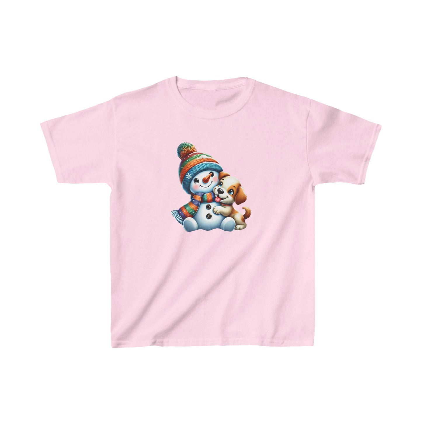 "Snowman Puppy Love" T-shirt - Kids Heavy Cotton™ Tee