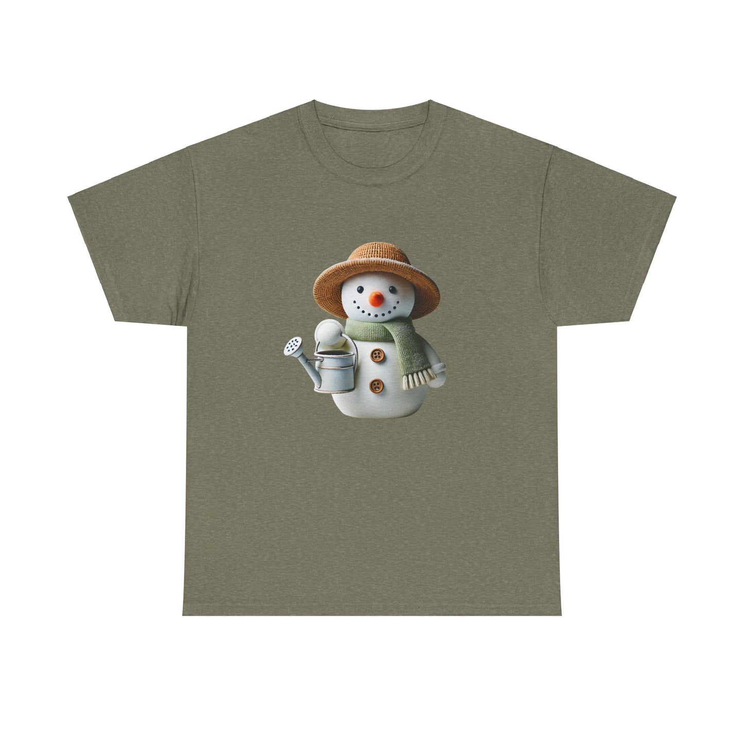 "Gardening Snowman" T-shirt - Unisex Heavy Cotton Tee