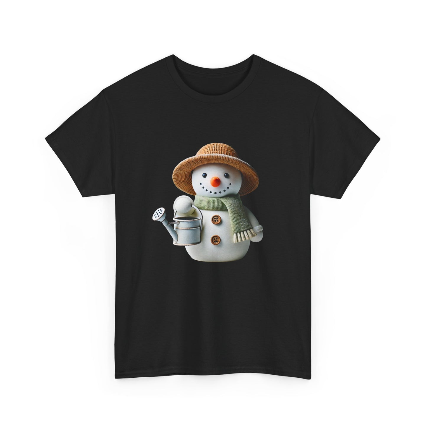 "Gardening Snowman" T-shirt - Unisex Heavy Cotton Tee