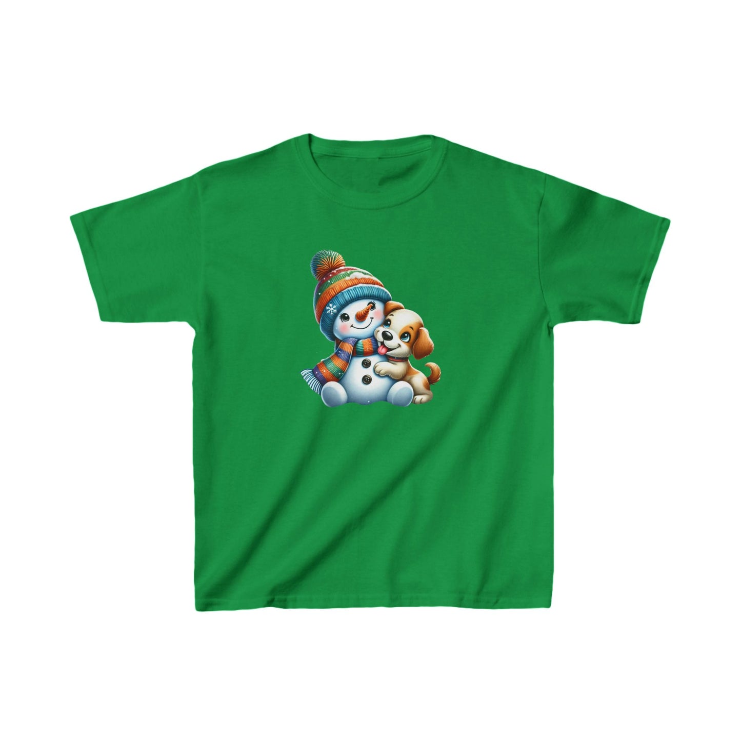 "Snowman Puppy Love" T-shirt - Kids Heavy Cotton™ Tee