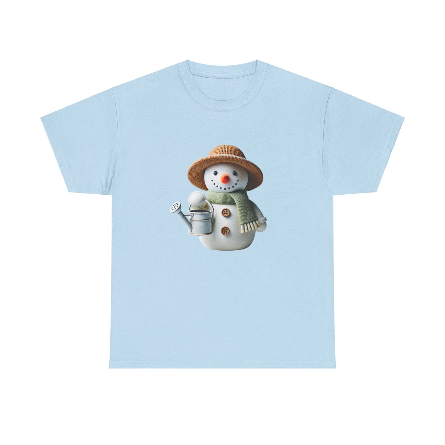 "Gardening Snowman" T-shirt - Unisex Heavy Cotton Tee