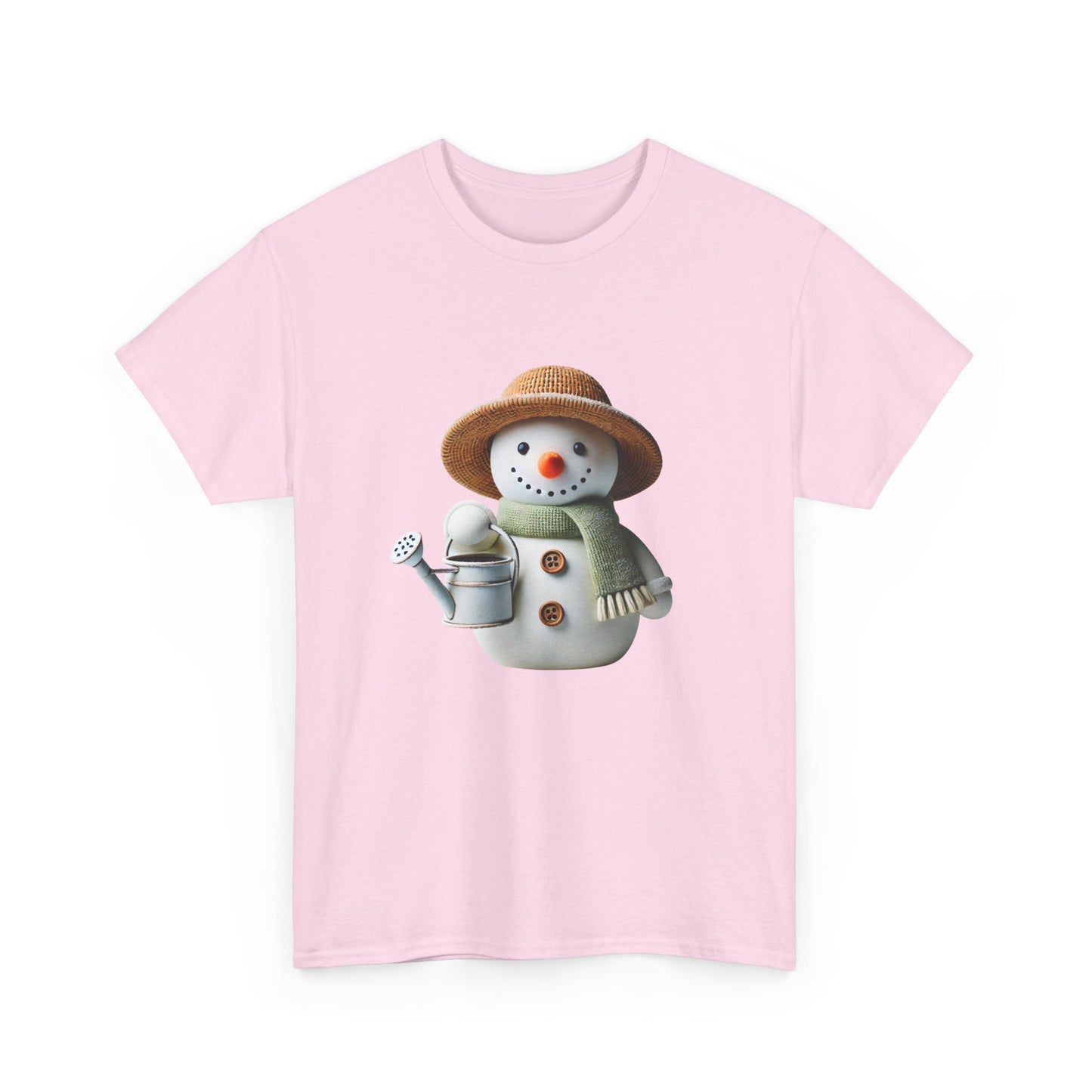 "Gardening Snowman" T-shirt - Unisex Heavy Cotton Tee