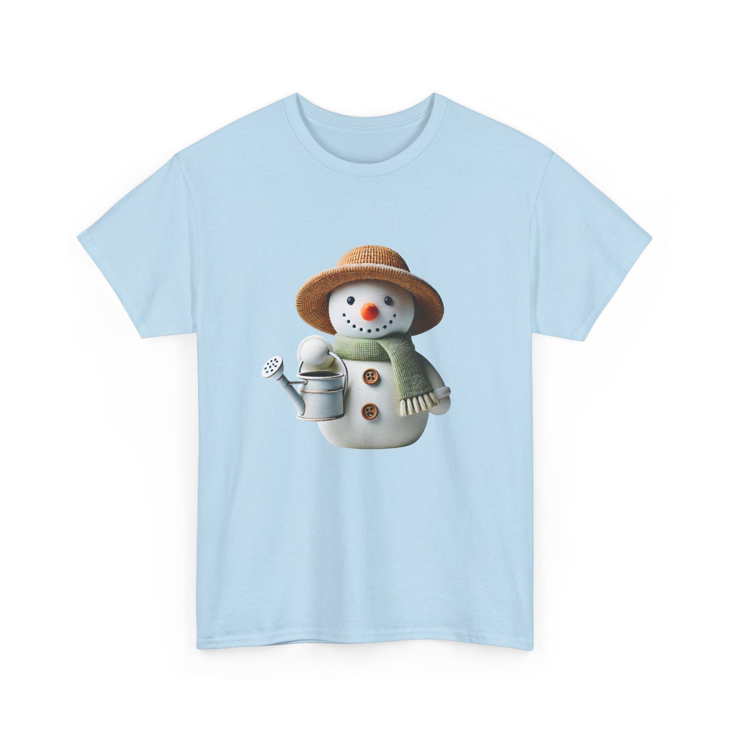 "Gardening Snowman" T-shirt - Unisex Heavy Cotton Tee