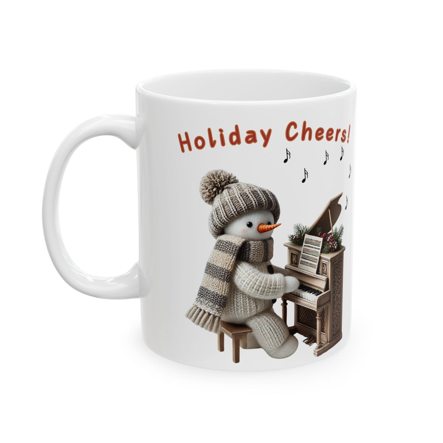 "Snowman Arctic Tunes" - Ceramic Mug, (11oz, 15oz)