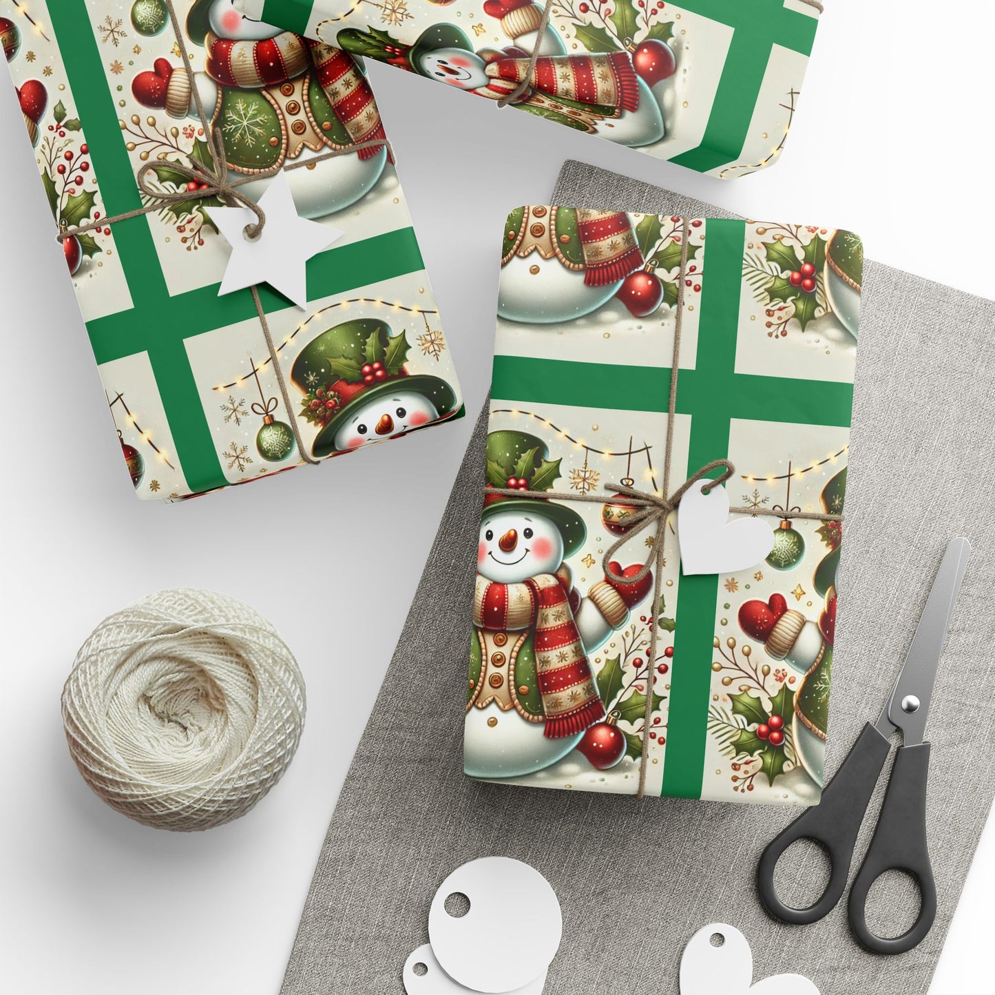 "Holiday Snowman" Wrapping Papers