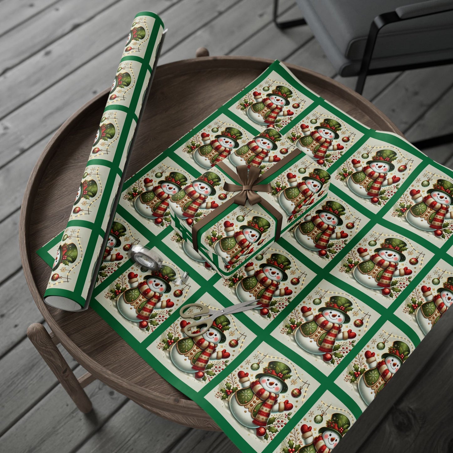 "Holiday Snowman" Wrapping Papers