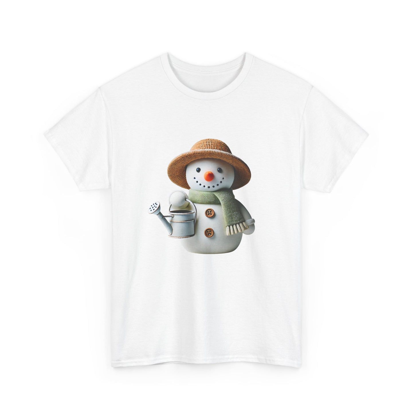 "Gardening Snowman" T-shirt - Unisex Heavy Cotton Tee