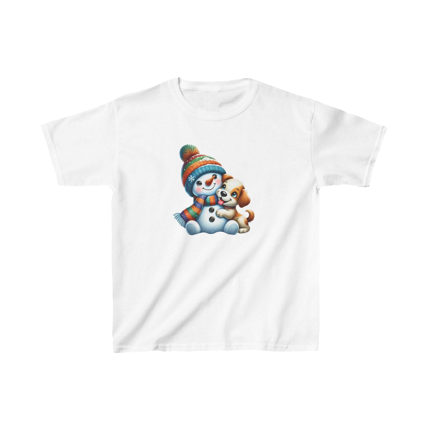 "Snowman Puppy Love" T-shirt - Kids Heavy Cotton™ Tee