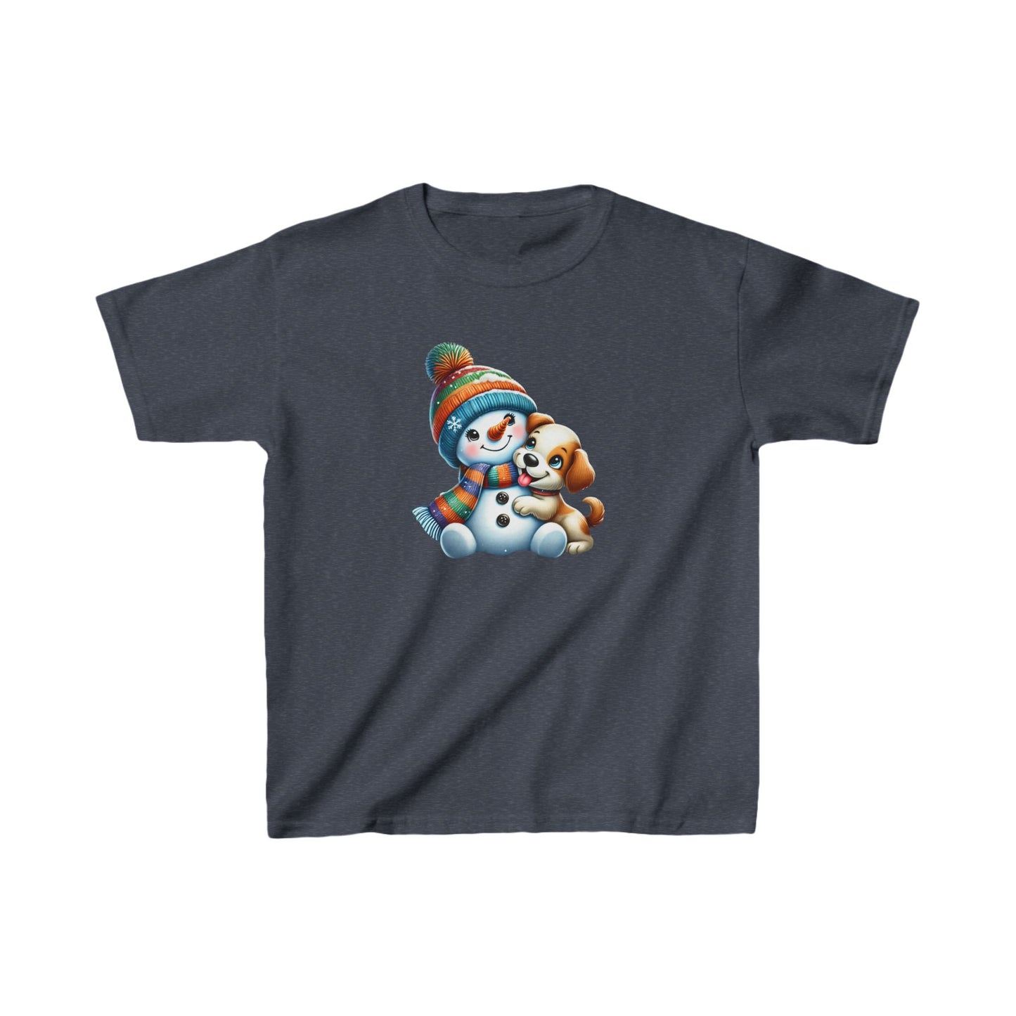 "Snowman Puppy Love" T-shirt - Kids Heavy Cotton™ Tee