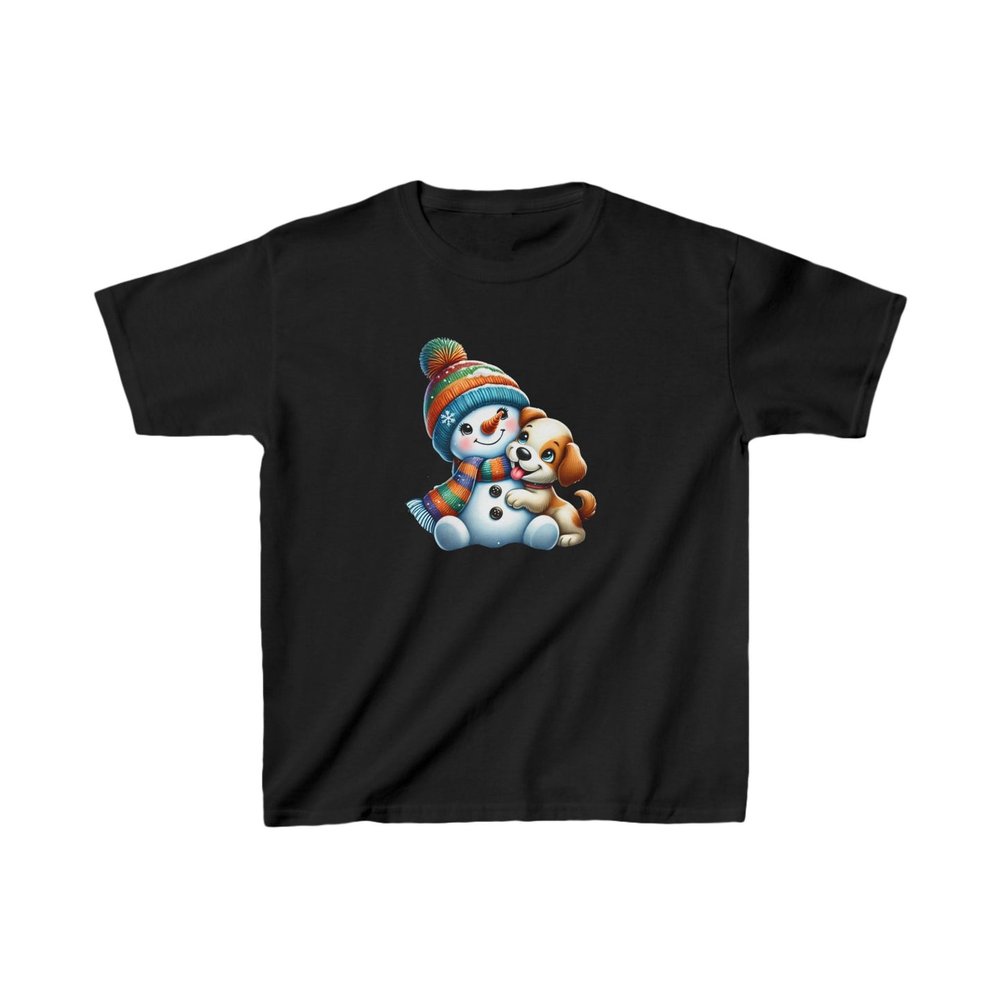 "Snowman Puppy Love" T-shirt - Kids Heavy Cotton™ Tee