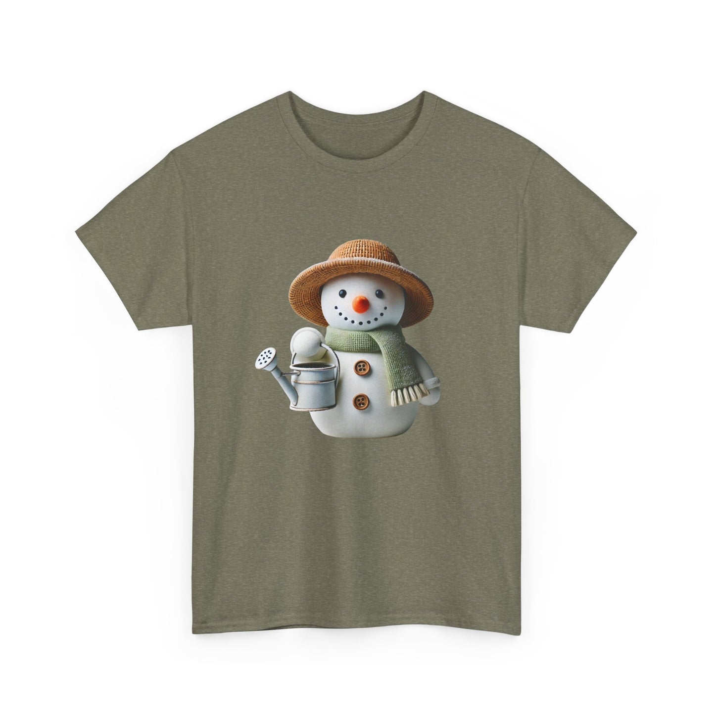 "Gardening Snowman" T-shirt - Unisex Heavy Cotton Tee