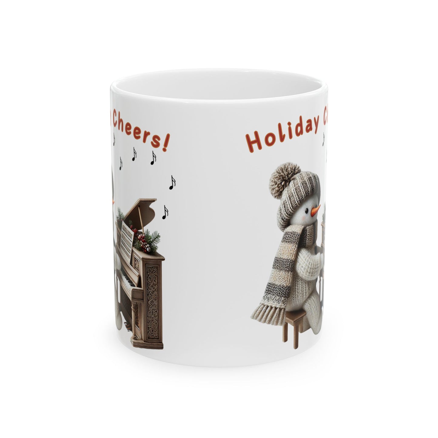 "Snowman Arctic Tunes" - Ceramic Mug, (11oz, 15oz)