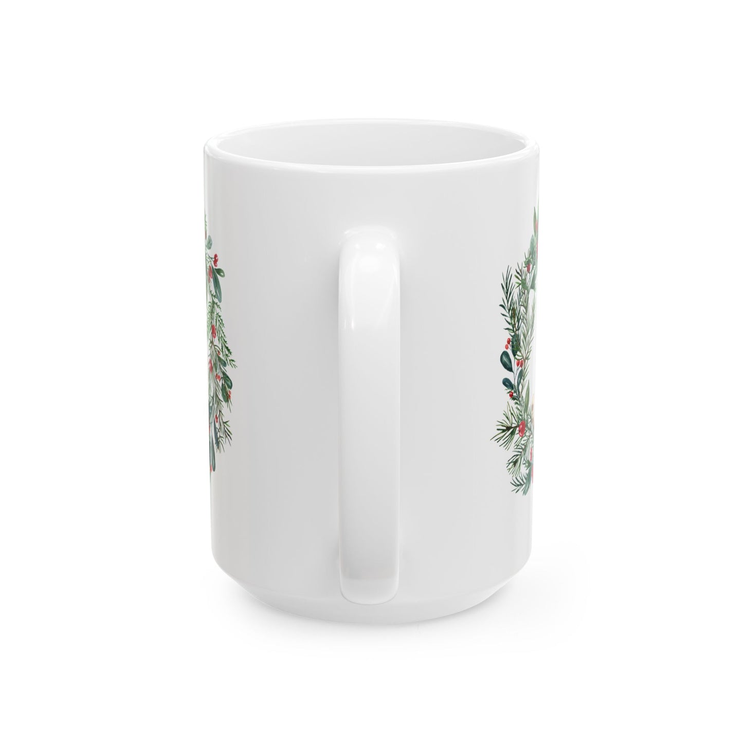 "Festive Feline" - Ceramic Mug, (11oz, 15oz)