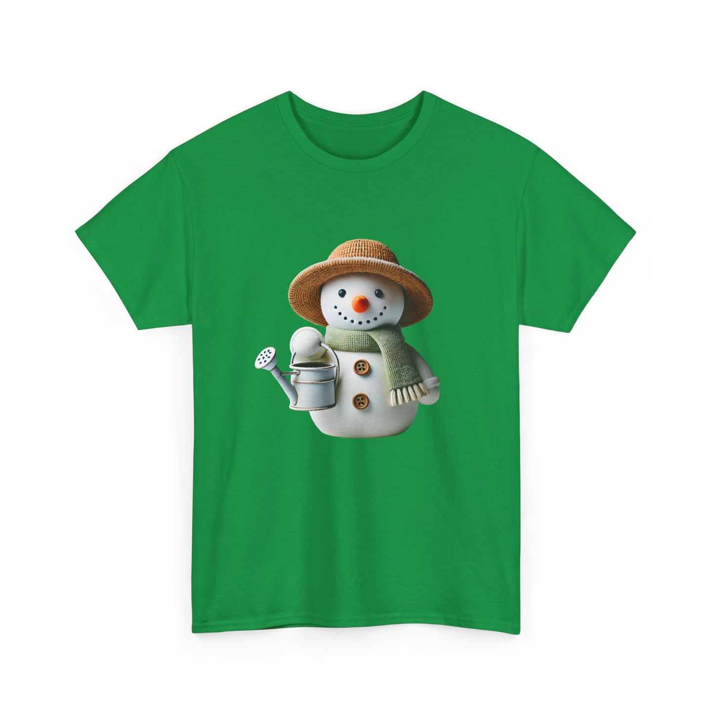 "Gardening Snowman" T-shirt - Unisex Heavy Cotton Tee