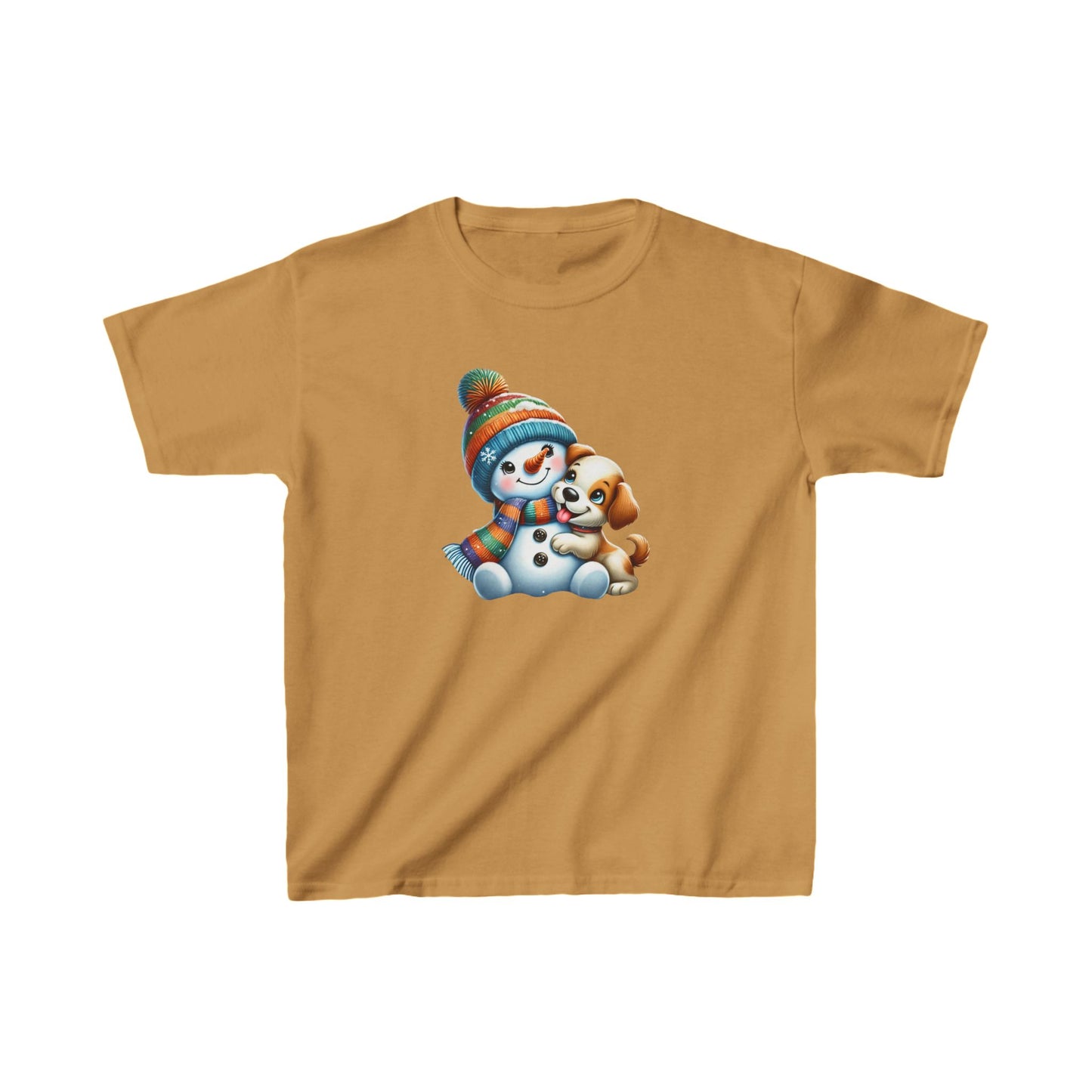 "Snowman Puppy Love" T-shirt - Kids Heavy Cotton™ Tee