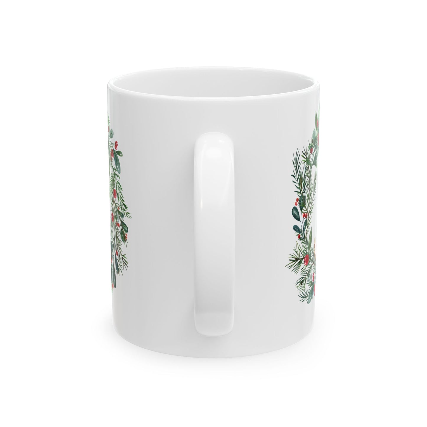 "Festive Feline" - Ceramic Mug, (11oz, 15oz)