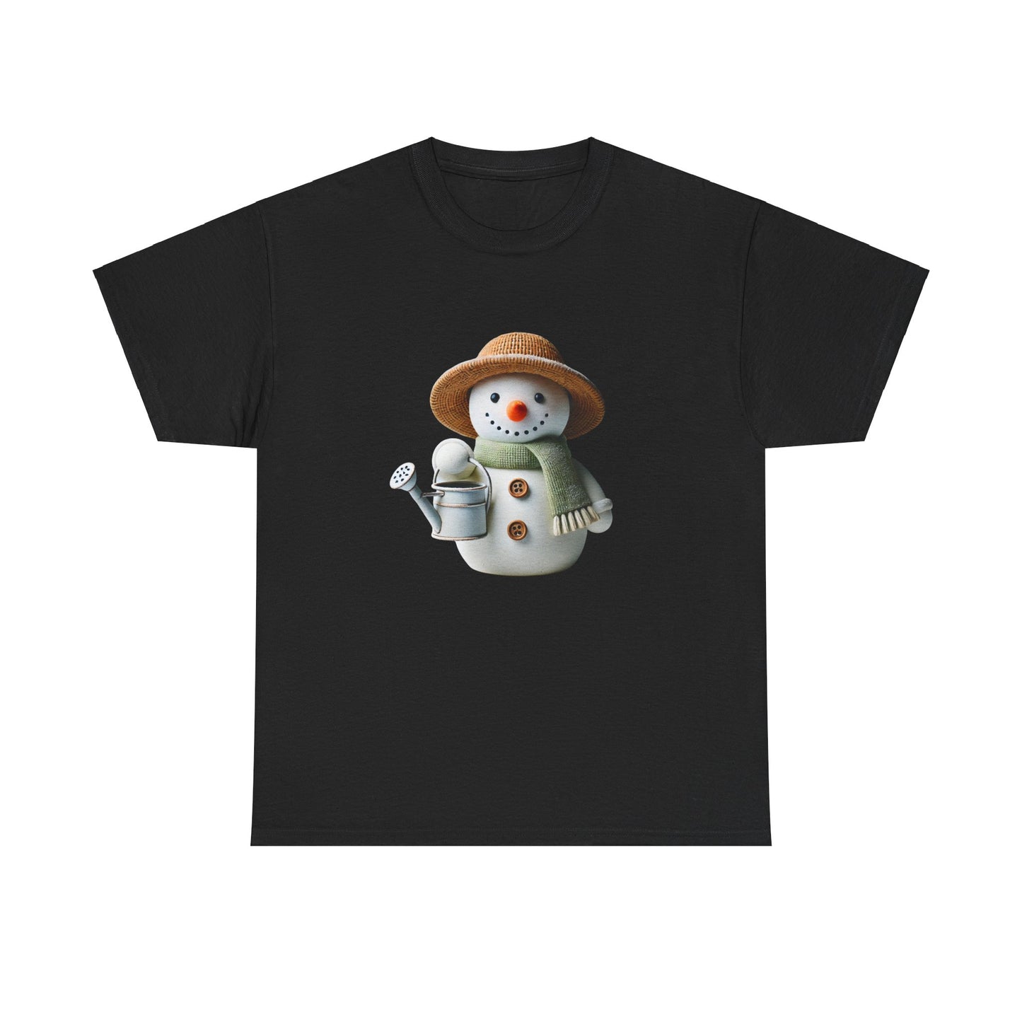 "Gardening Snowman" T-shirt - Unisex Heavy Cotton Tee